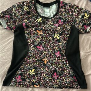 Floral Black Women's Top